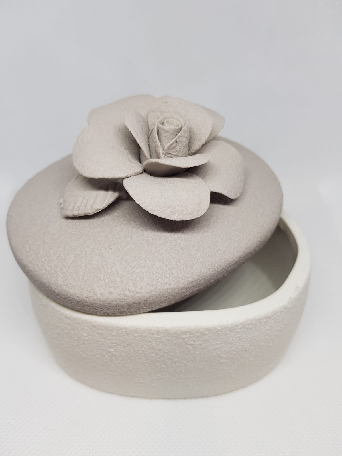 Bomboniera matrimonio scatola con fiore ceramica Claraluna - Aurora Shop