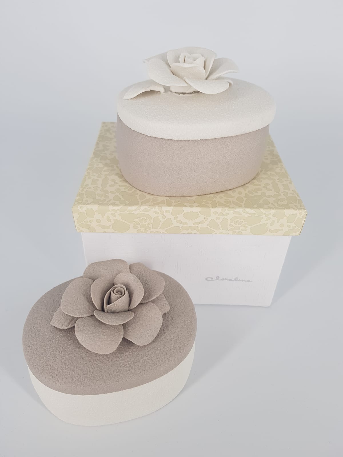 Bomboniera Matrimonio Scatola Con Fiore Ceramica Claraluna Aurora Shop