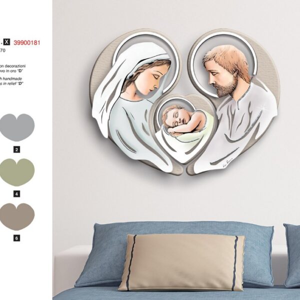 Capezzale moderno cuore sacra famiglia Estego - Aurora Shop