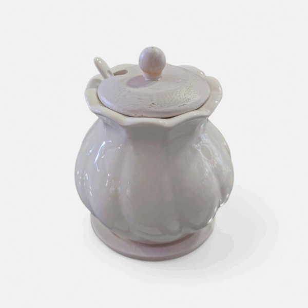 Zuccheria porcellana karma con cucchiaino