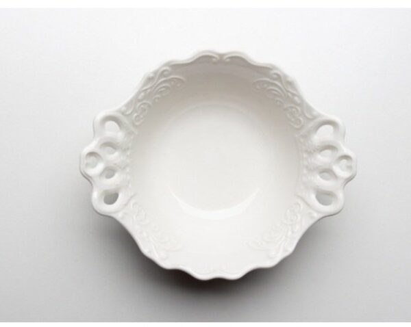 ciotola tonda con manici in porcellana Morena Design